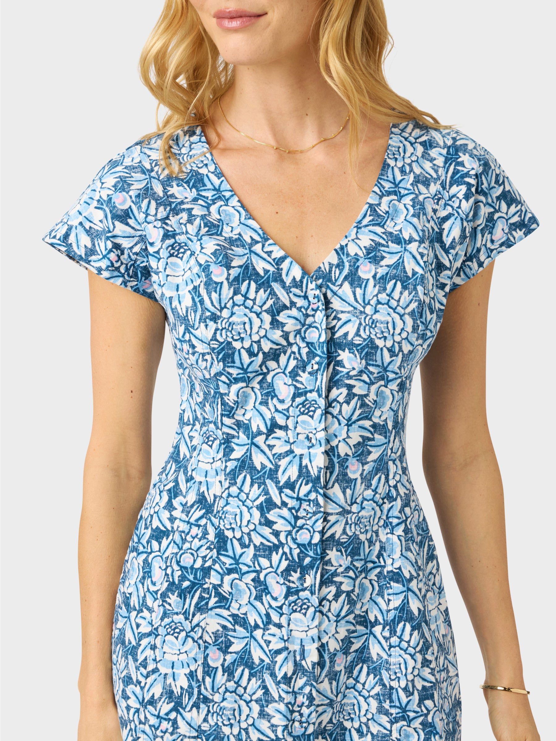 Reyn Spooner SPOONER BLOSSOMS DAISY DRESS in NAVY