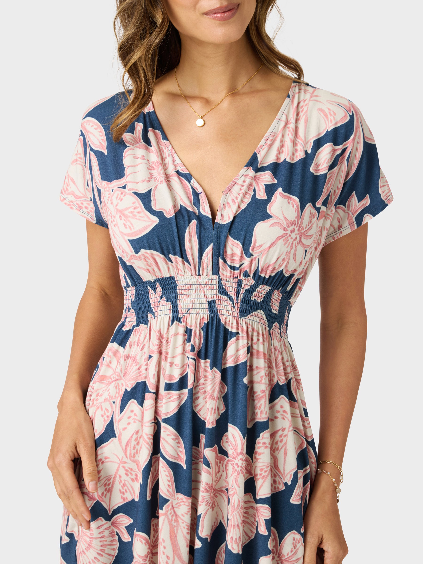 Reyn Spooner SUNRISE SEASHELL DREW DRESS in NAVY