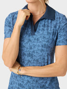 Reyn Spooner SURF BREAK MCKENNA PERFORMANCE POLO in MOONLIGHT BLUE