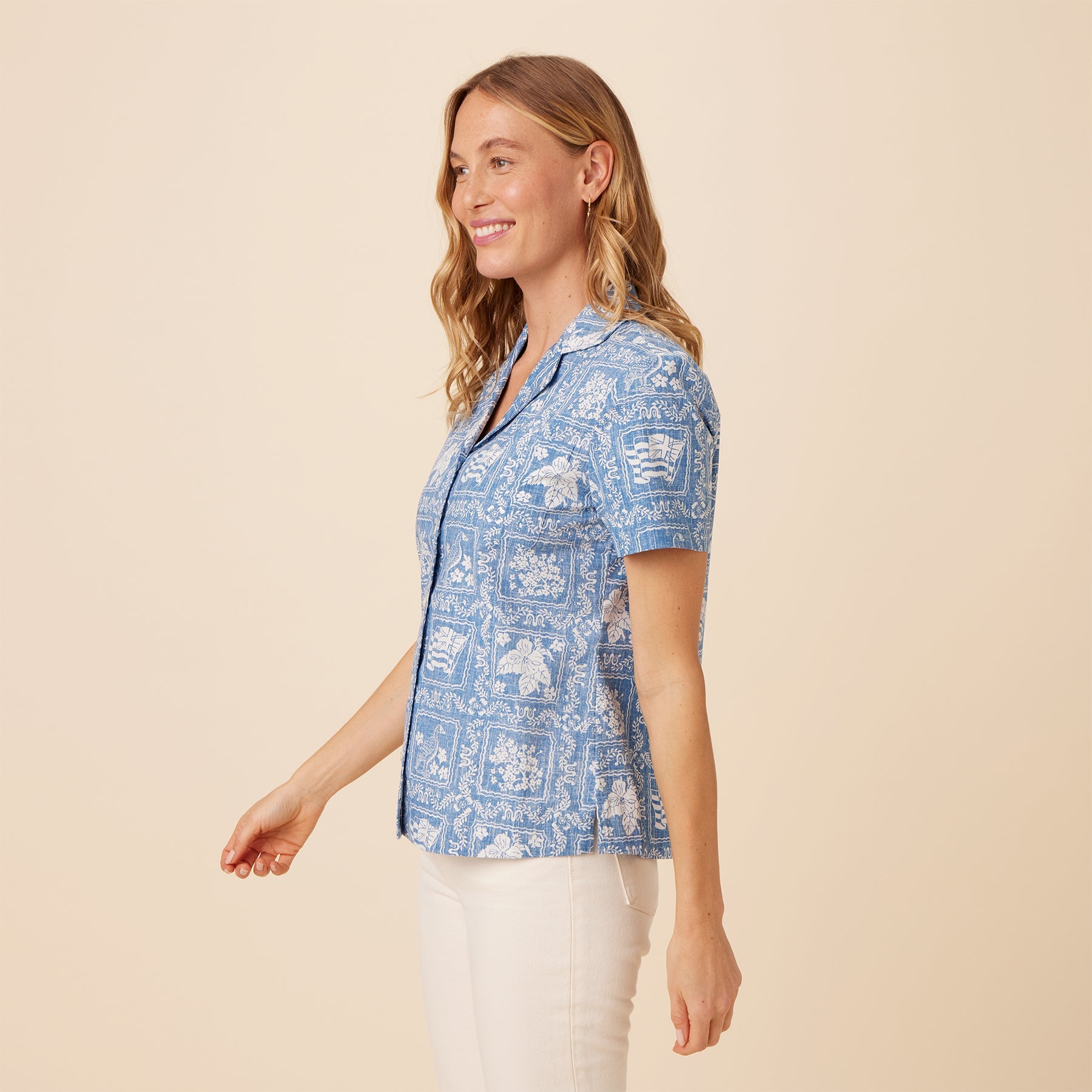 Reyn Spooner LAHAINA SAILOR KORA TOP in DENIM