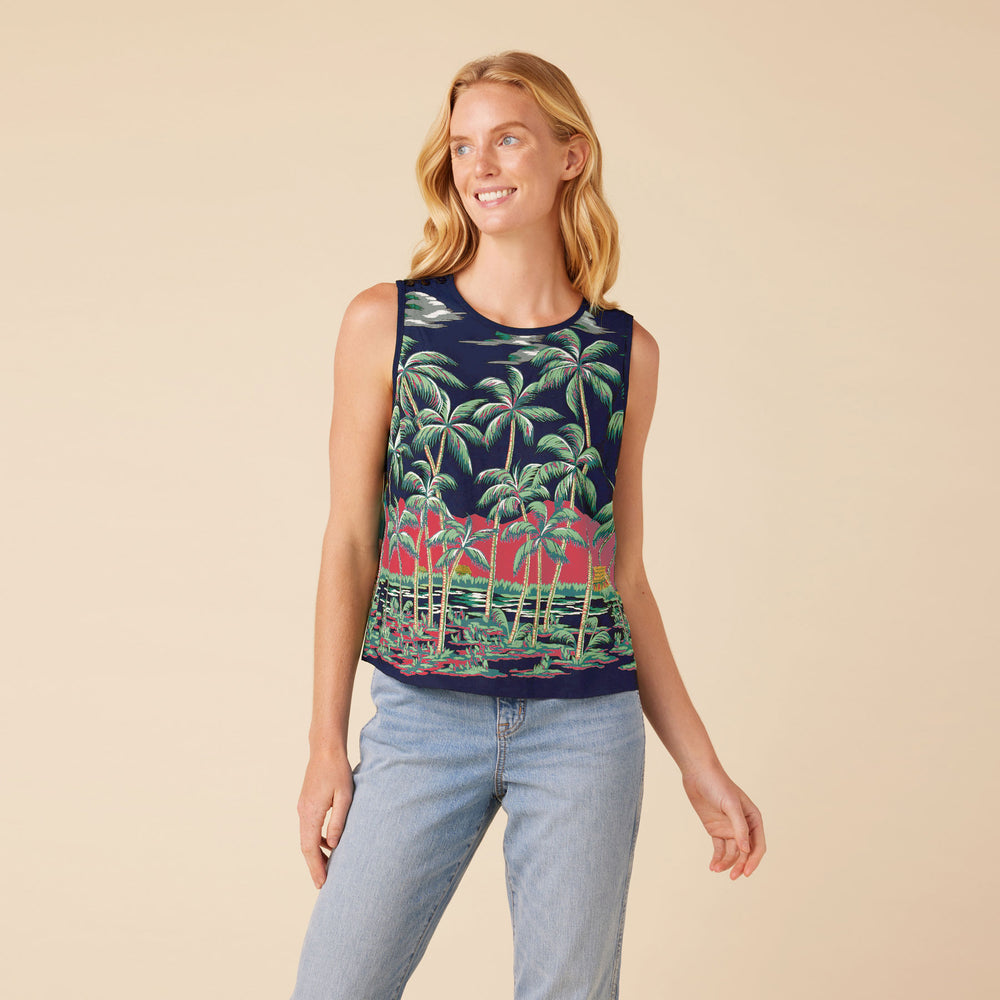 TAHITI BY THE SEA SWING TANK / 100% Rayon – Reyn Spooner