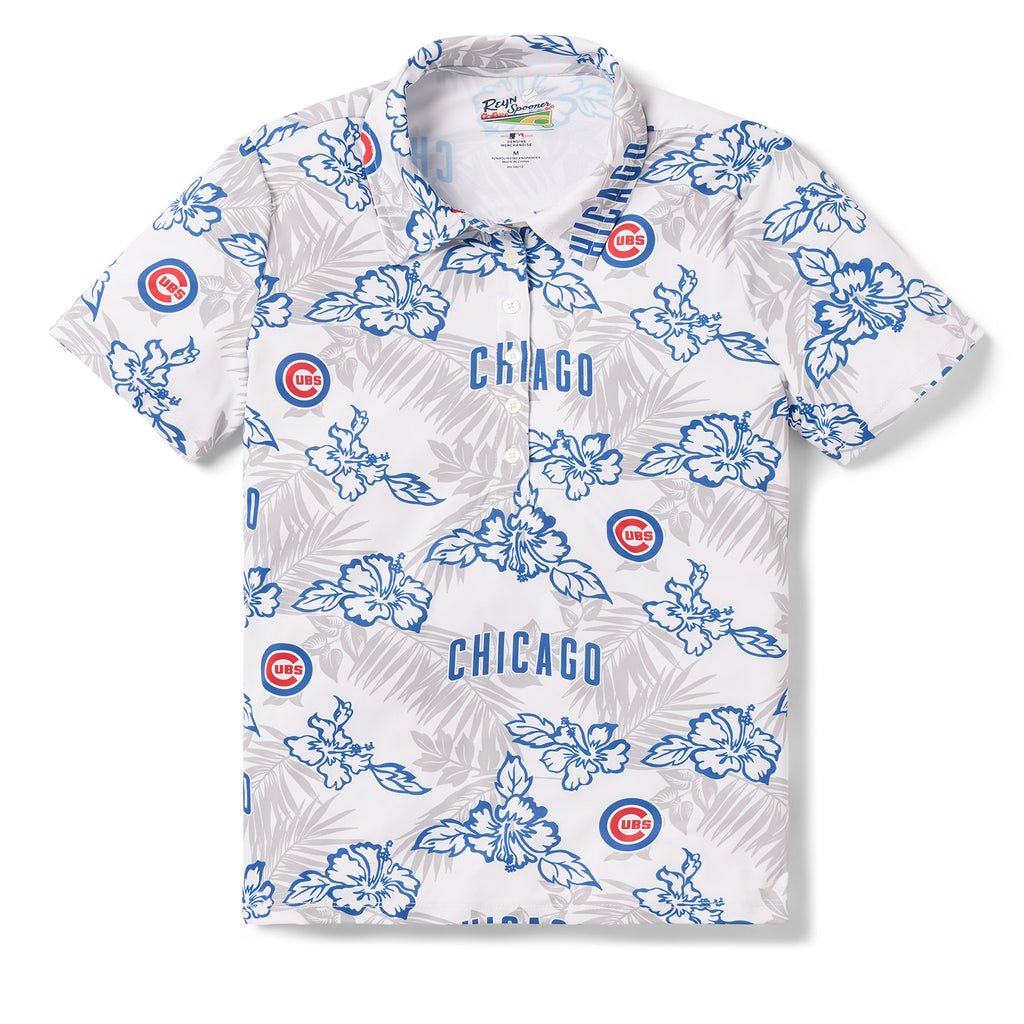 Reyn Spooner WOMEN'S CHICAGO CUBS PUA PERFORMANCE POLO in WHITE