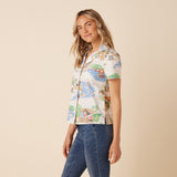 Reyn Spooner SOUTH PARK: MAHALO REWARDS CAMP SHIRT in WHITE