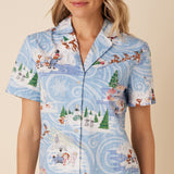 Reyn Spooner RUDOLPH THE RED-NOSED REINDEER WOMEN'S SHIRT CAMP in HOLIDAY BLUE