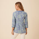 Reyn Spooner CLASSIC PAREAU SOUTACHE TUNIC in BLUE HORIZON