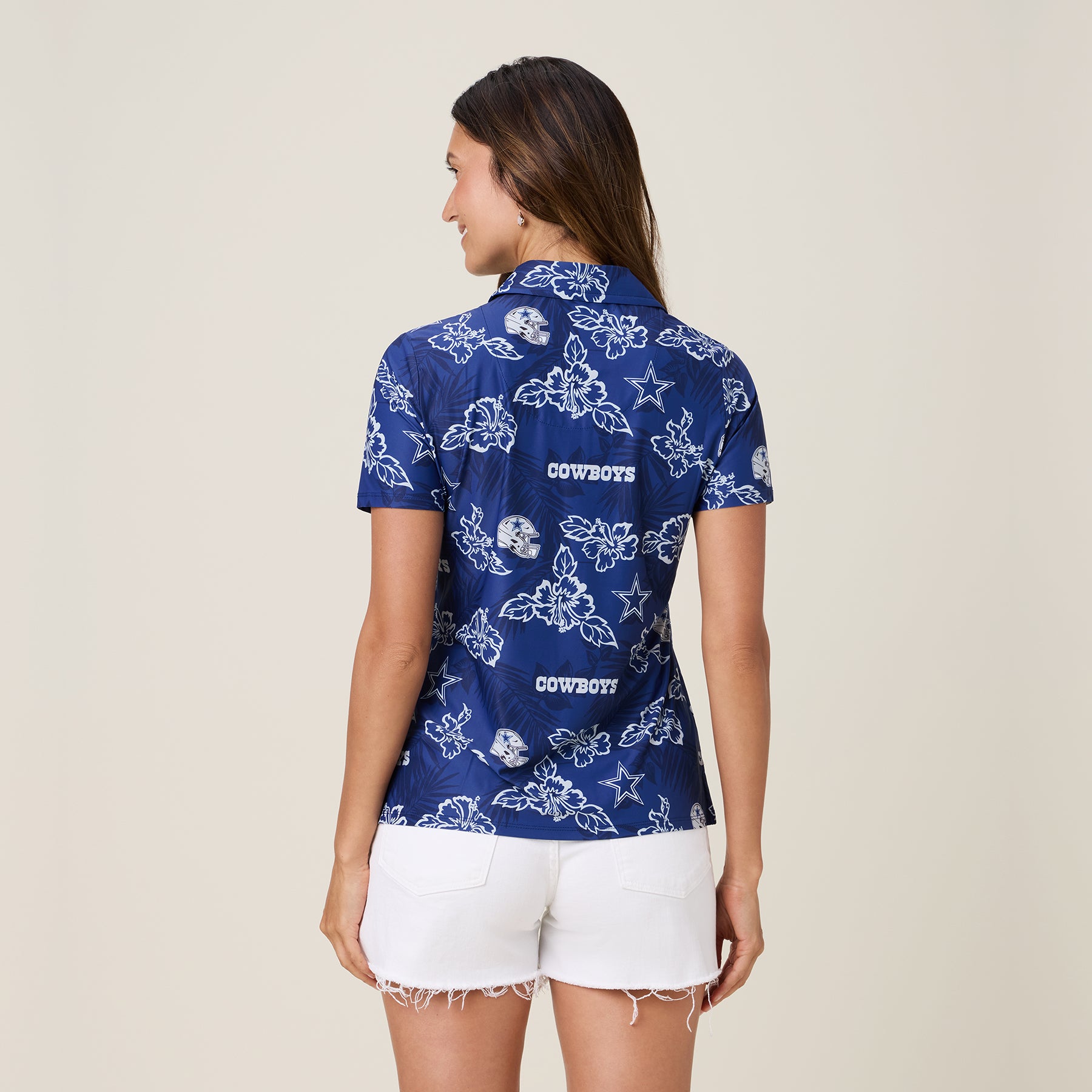 Reyn Spooner WOMEN'S DALLAS COWBOYS GAME DAY PERFORMANCE POLO in NAVY