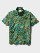 Reyn Spooner FOREST FOLIAGE BUTTON FRONT in GREEN SEA