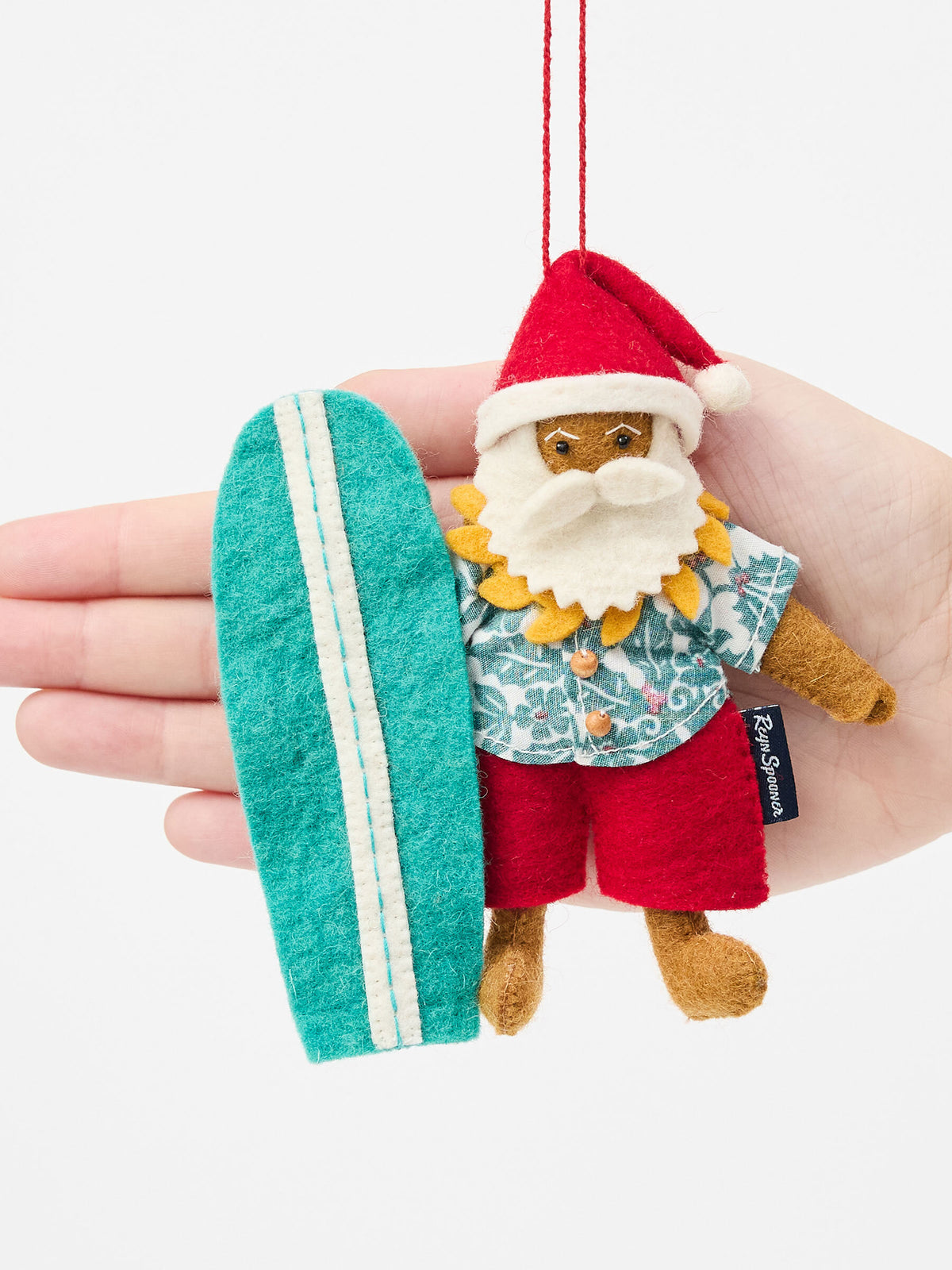 Reyn Spooner SURFING SANTA ORNAMENT in MINT
