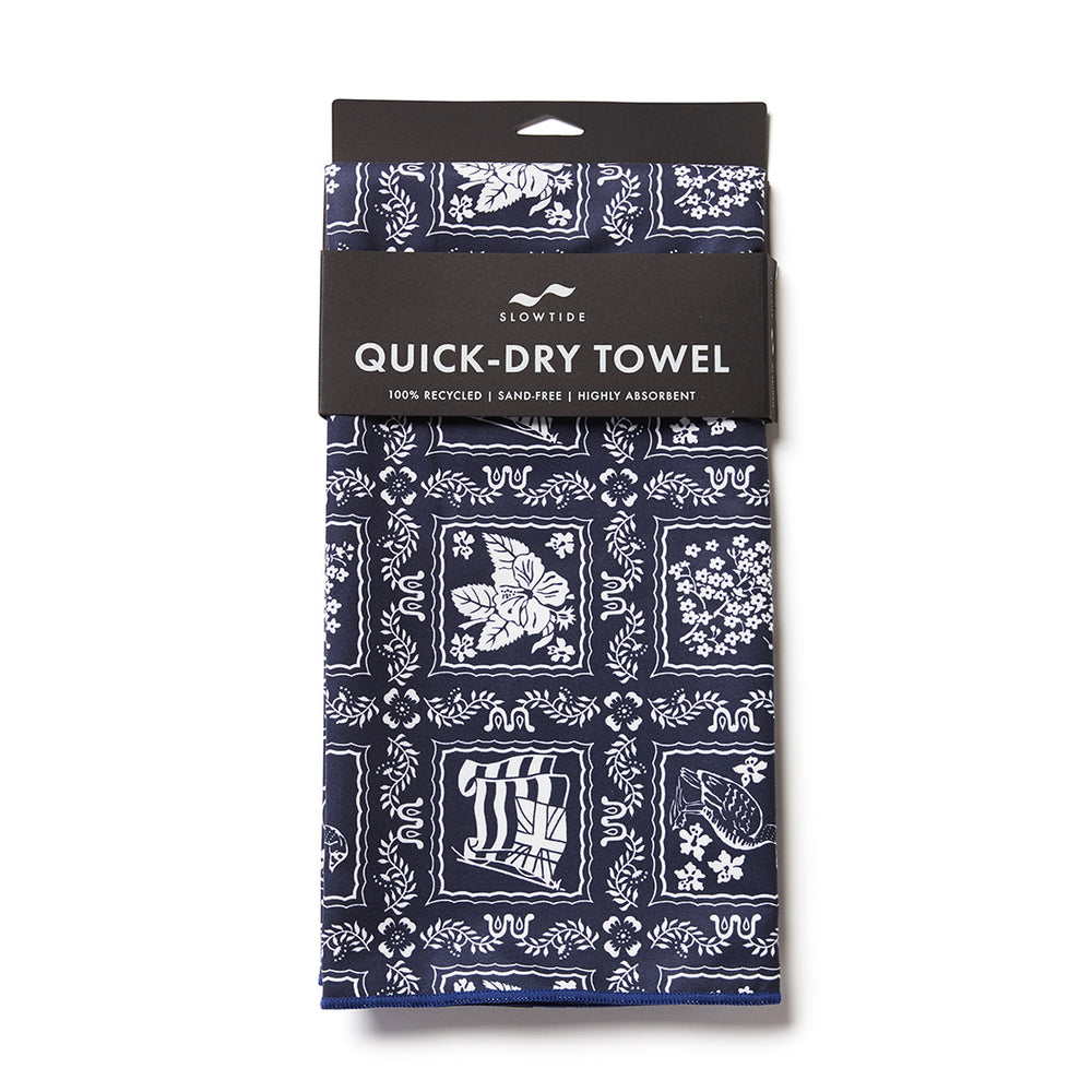 Reyn Spooner LAHAINA SAILOR BEACH TOWEL in NAVY