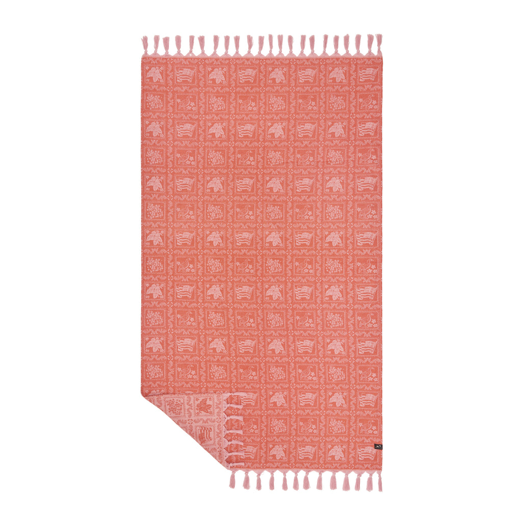 Reyn Spooner SLOWTIDE LAHAINA SAILOR TURKISH BEACH TOWEL in RED