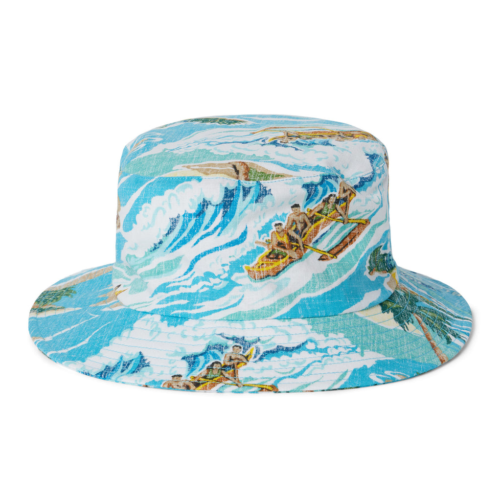 Reyn Spooner KONA BREWING CO BUCKET HAT in SCUBA BLUE