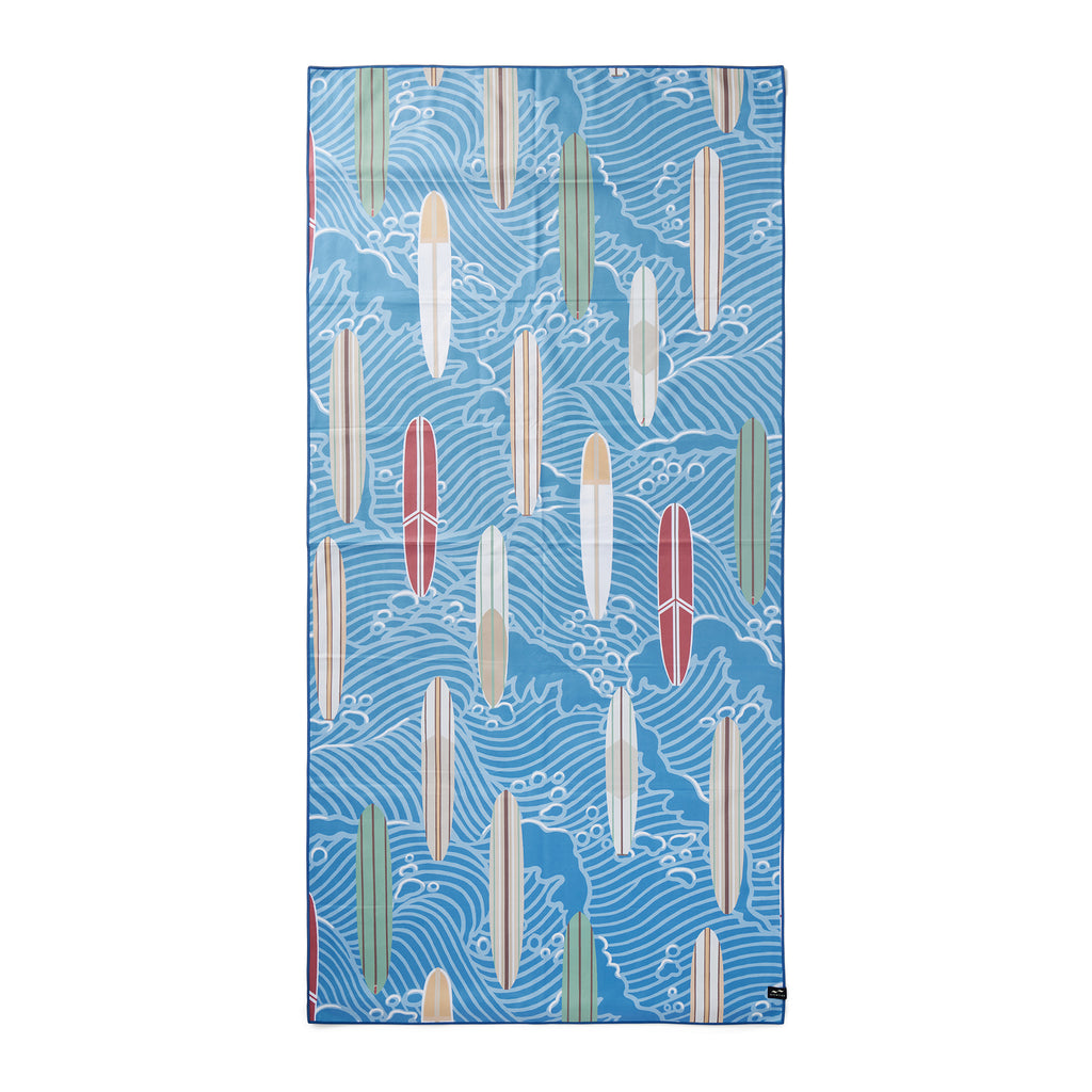 Reyn Spooner SLOWTIDE RETRO BOARDIN' QUICK-DRY BEACH TOWEL in VALLARTA BLUE