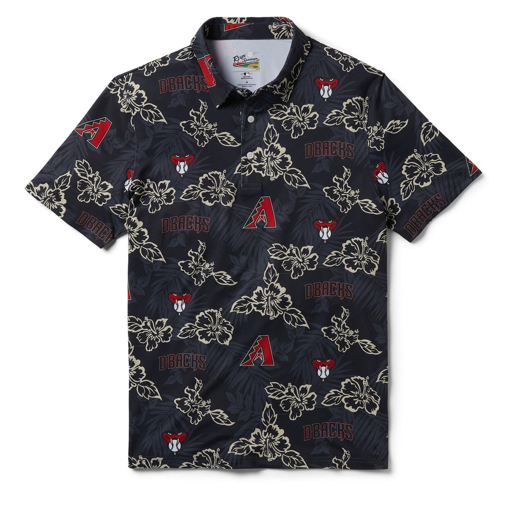 Reyn Spooner ARIZONA DIAMONDBACKS PUA PERFORMANCE POLO in BLACK