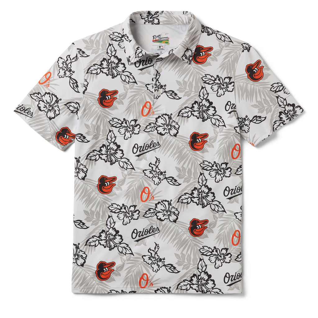 Reyn Spooner BALTIMORE ORIOLES PUA PERFORMANCE POLO in WHITE