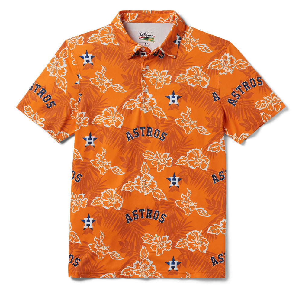 Men's Reyn Spooner Orange Houston Astros Performance Polo Size: Small