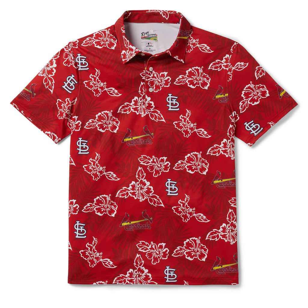 Reyn Spooner ST. LOUIS CARINDALS PUA PERFORMANCE POLO in RED