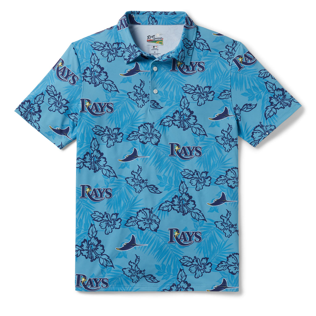 Reyn Spooner TAMPA BAY RAYS PUA PERFORMANCE POLO in LIGHT BLUE