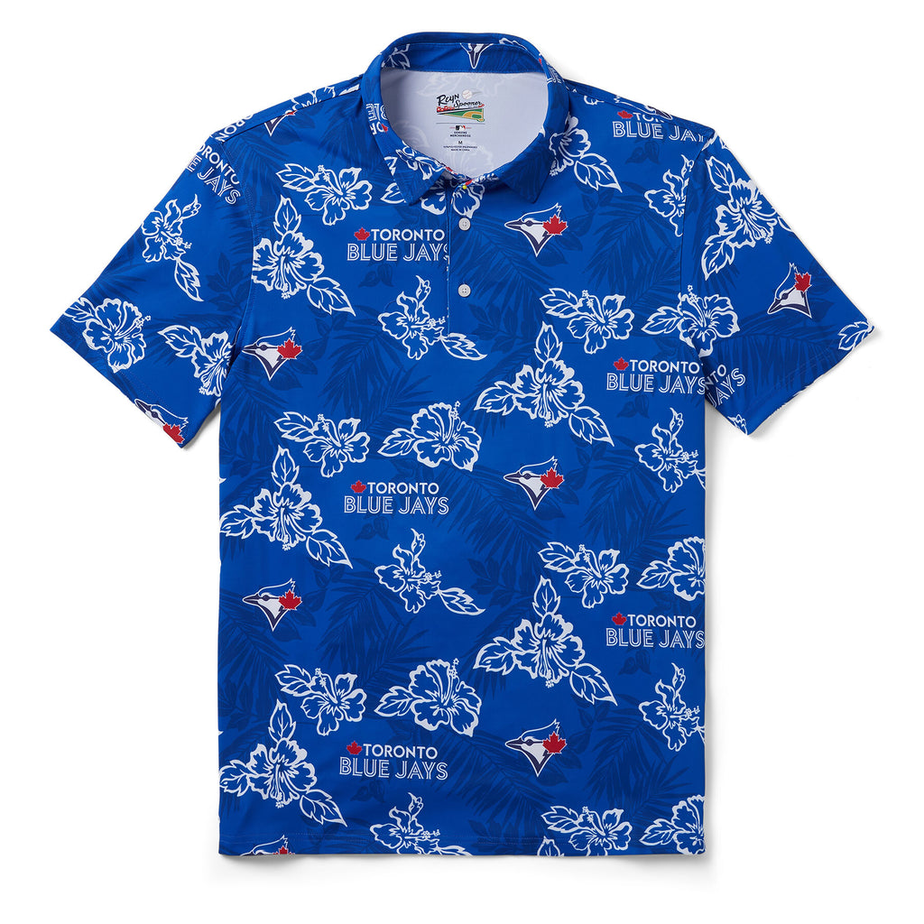 Reyn Spooner TORONTO BLUE JAYS PUA PERFORMANCE POLO in NAVY
