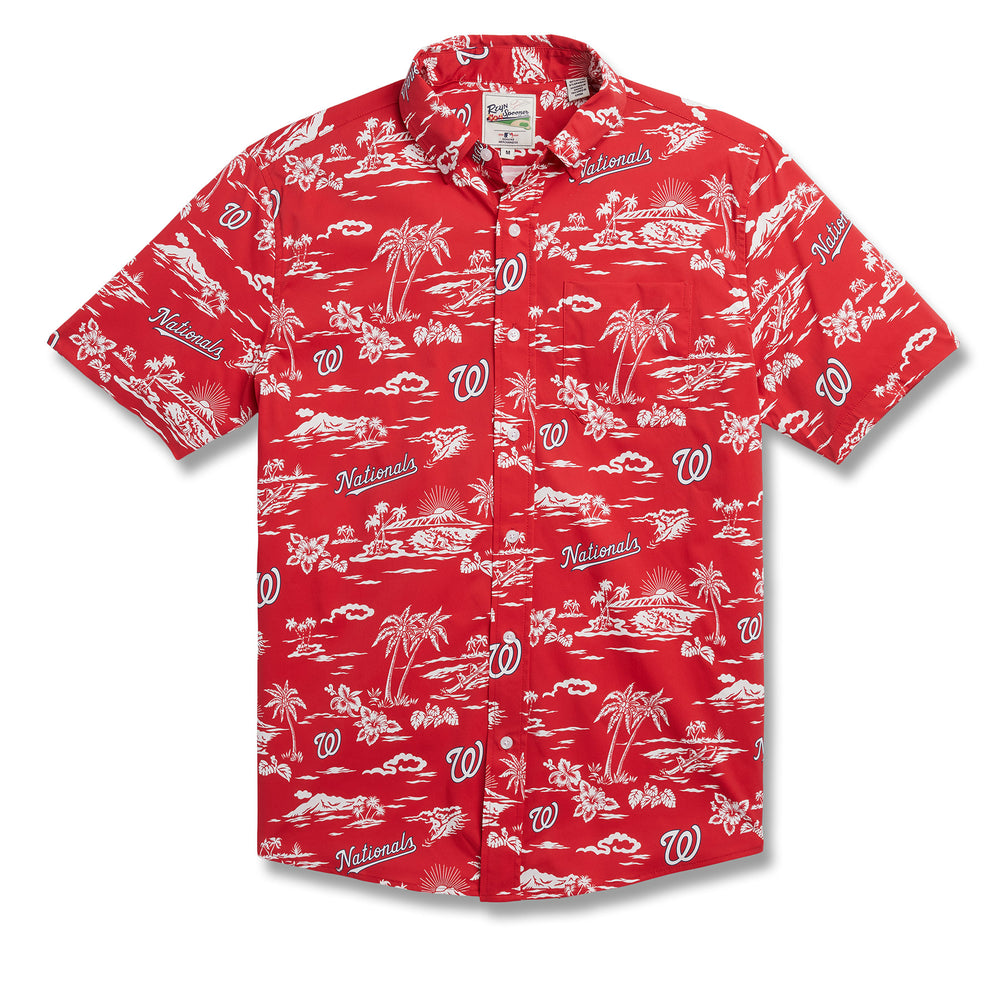 Men's Reyn Spooner Red Washington Nationals Kekai Performance Button-Up Shirt