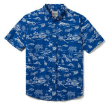 Reyn Spooner LOS ANGELES DODGERS KEKAI PERFORMANCE BUTTON FRONT in BLUE