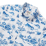 Reyn Spooner LOS ANGELES DODGERS KEKAI PERFORMANCE BUTTON FRONT in WHITE