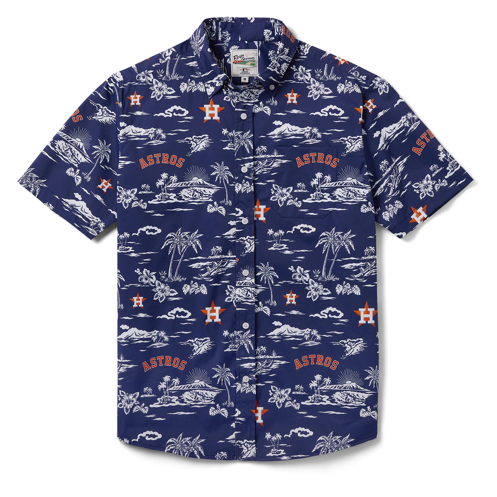 Houston Astros Baseball Floral Aloha Hawaiian Shirt Summer