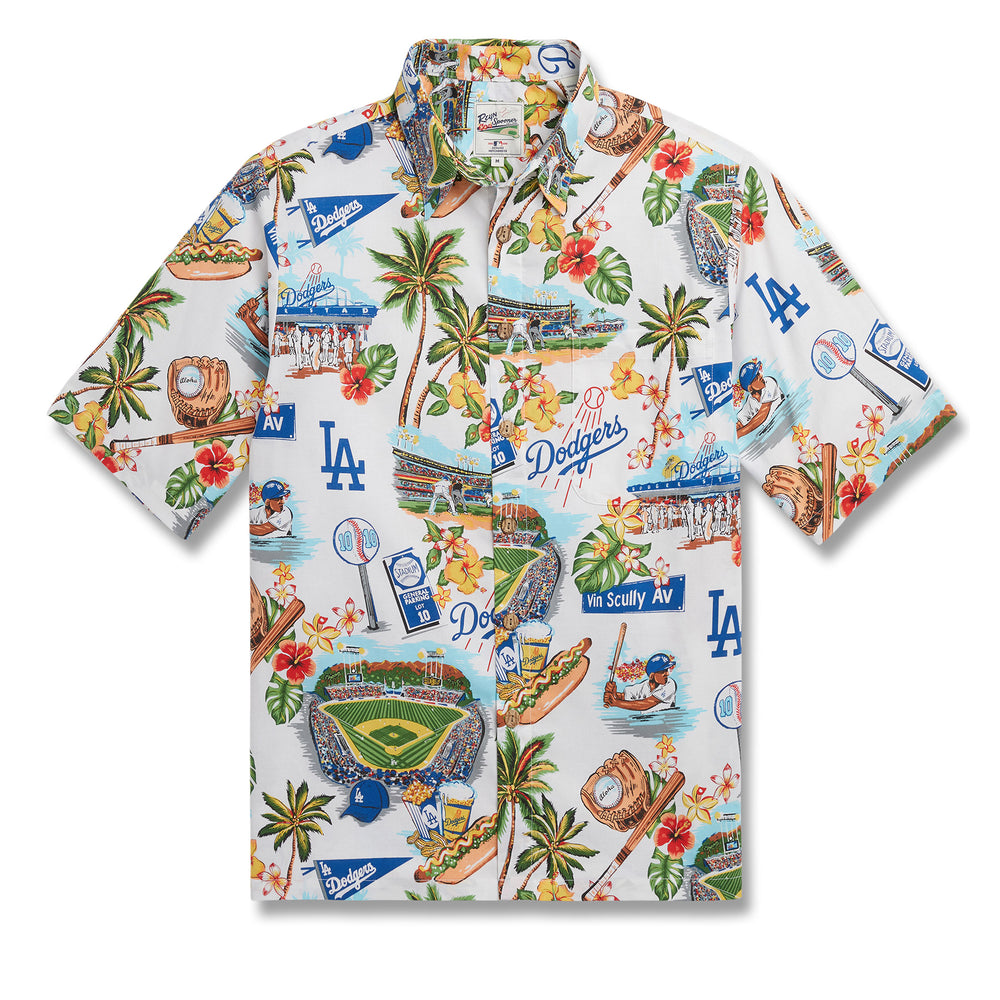 Los Angeles Dodgers Baseball Floral Aloha Hawaiian Shirt