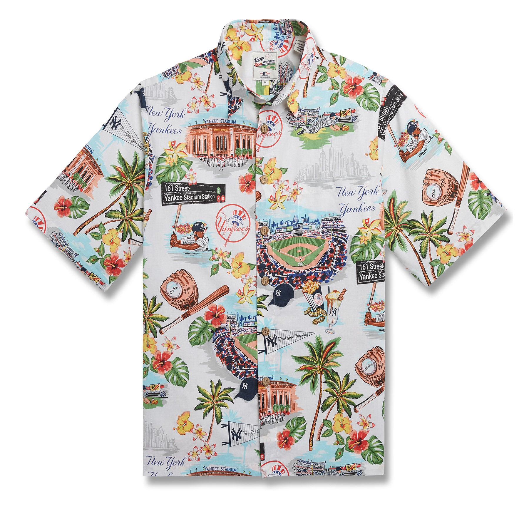 Reyn Spooner Men's New York Yankees MLB Classic Fit Hawaiian Shirt