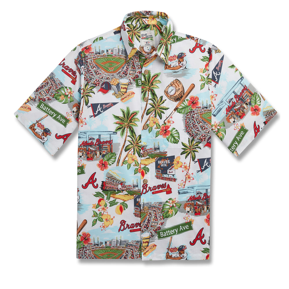 Reyn Spooner MLB Atlanta Braves Sports Hawaiian Shirt New with Tags NWT XXL  2XL