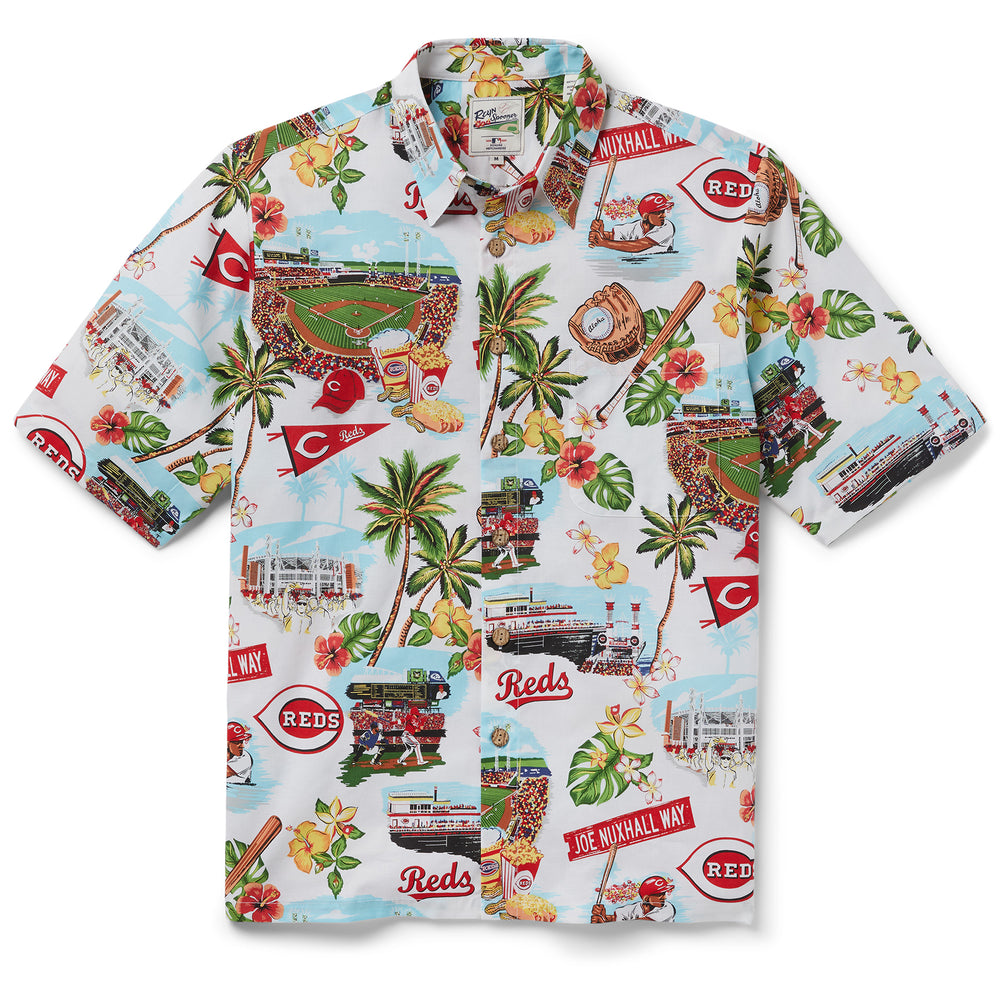 Reyn Spooner Kids' Youth Red Boston Red Sox Scenic Button-up Shirt