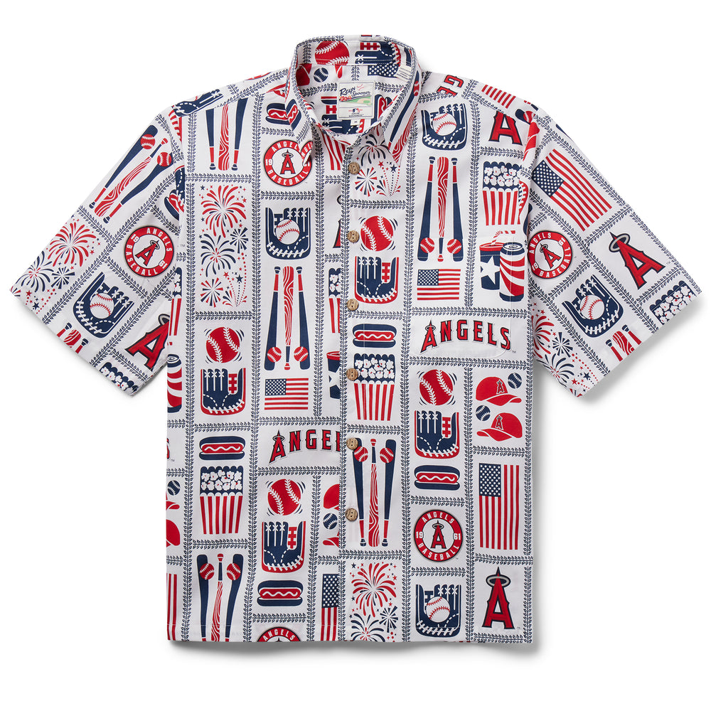 Los Angeles Angels Americana / 100% Cotton White / L by Reyn Spooner