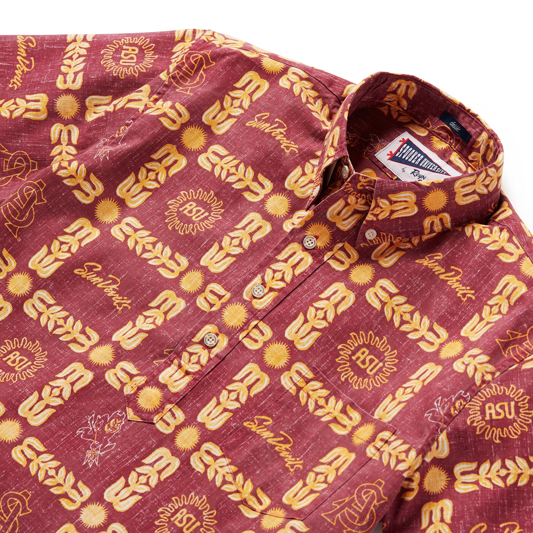 トップス asu. ASU T-Shirt VTG 80s 90s Arizona State 2 Tone Gold Sleeve