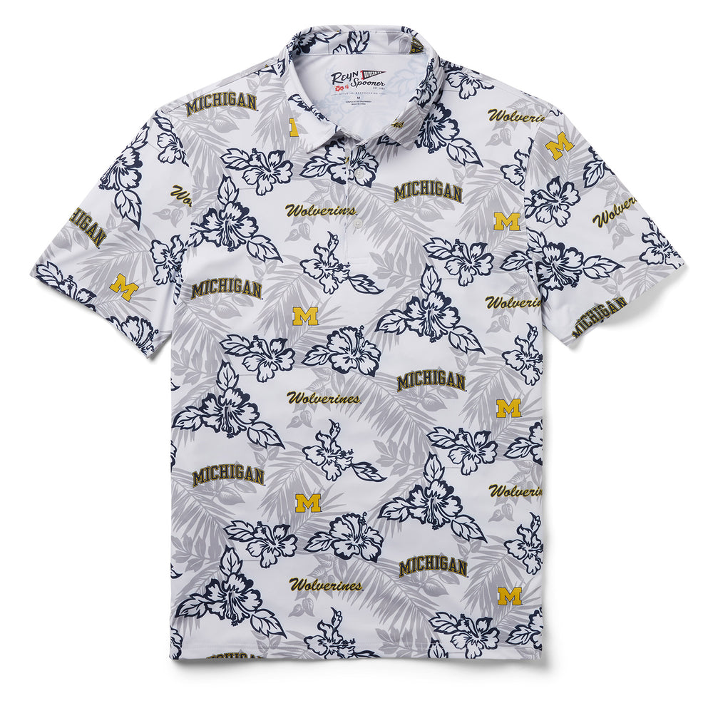 Reyn Spooner UNIVERSITY OF MICHIGAN POLO in WHITE