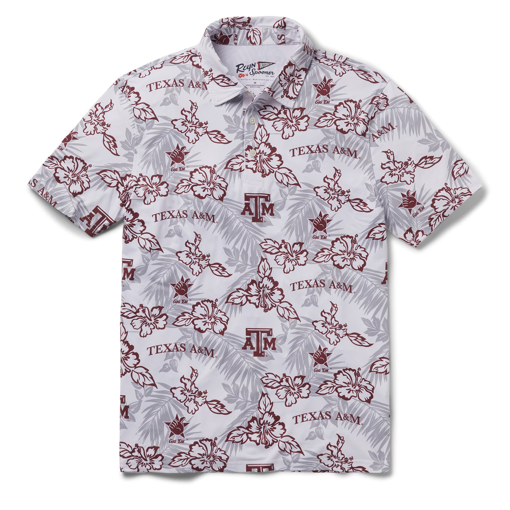 Reyn Spooner TEXAS A&M UNIVERSITY PUA PERFORMANCE POLO in WHITE