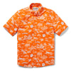 Reyn Spooner CLEMSON UNIVERSITY KEKAI PERFORMANCE BUTTON FRONT in ORANGE