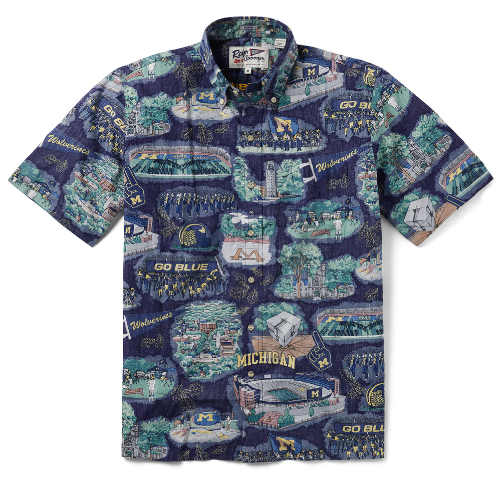 Reyn Spooner UNIVERSITY OF MICHIGAN SCENIC in NAVY