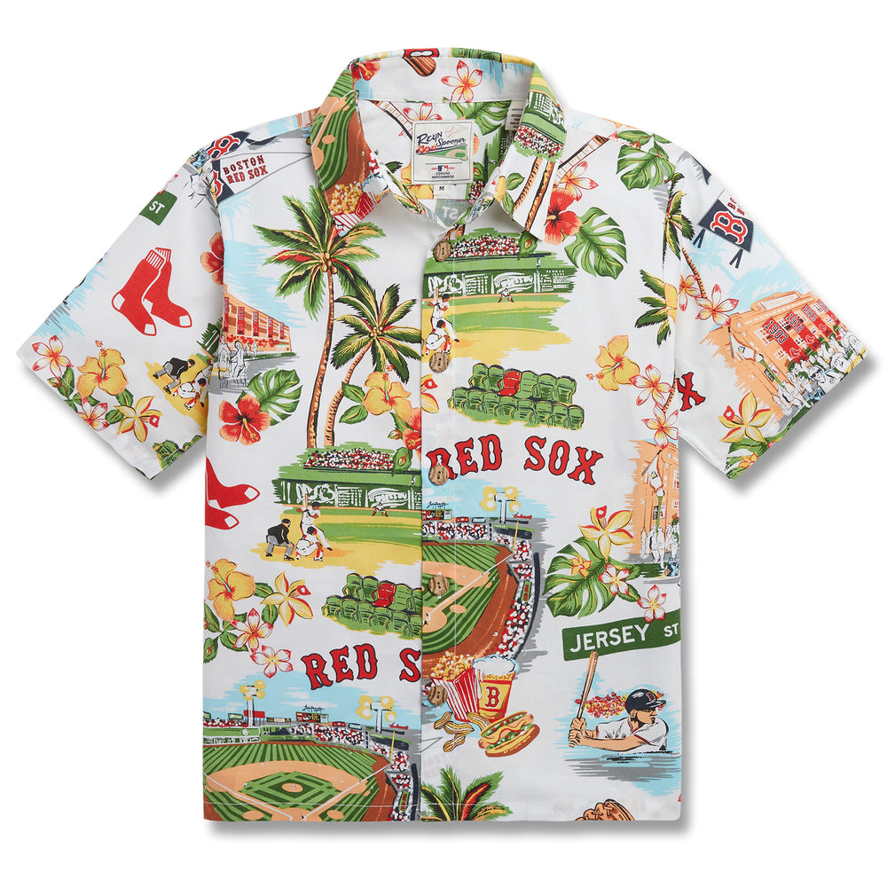 Kids Boston Red Sox scenic / 100% Cotton scenic / L by Reyn Spooner