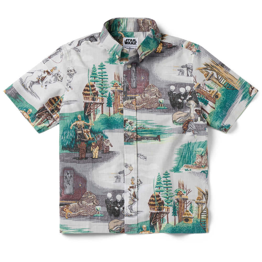 Reyn Spooner STAR WARS™ "REBELS, ALIENS & DROIDS" BOYS SHIRT in MOONBEAM