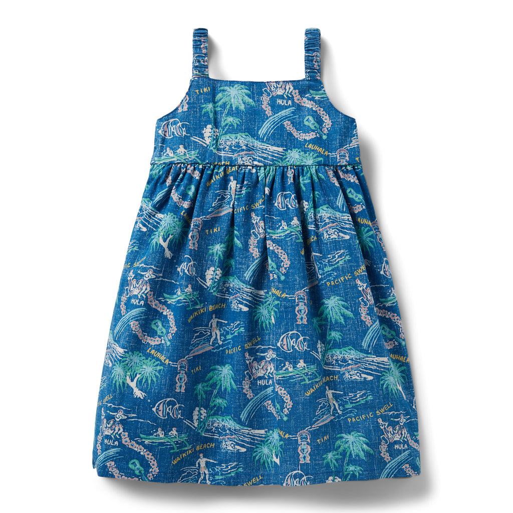 Reyn Spooner ONE FINE DAY TODDLER SUNDRESS in VALLARTA BLUE