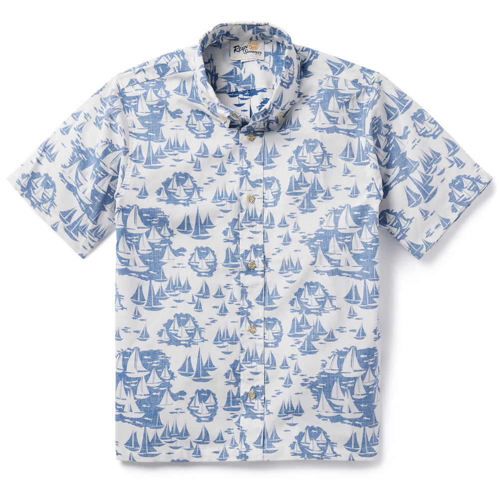 Reyn Spooner MELE KELE YOUTH SHIRT in WHITE
