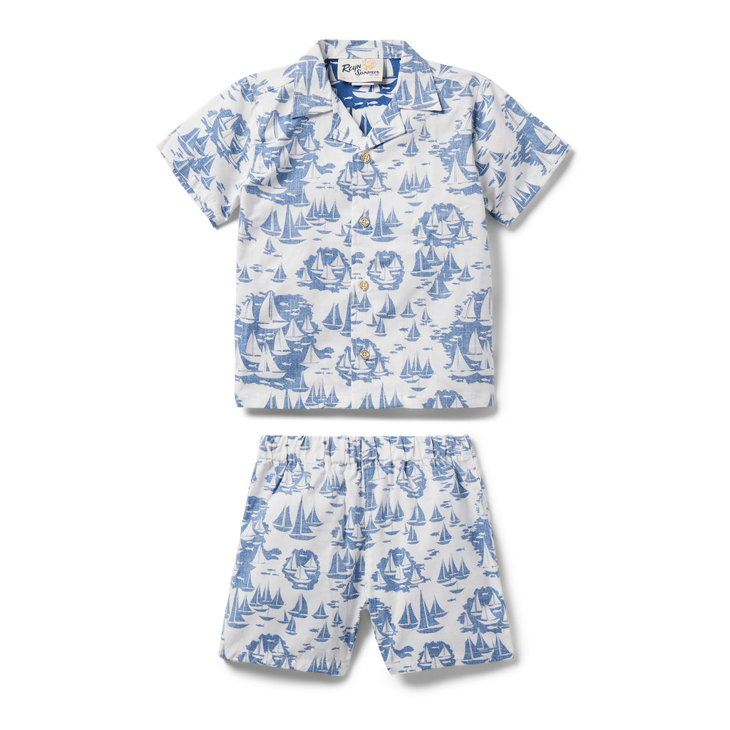 Reyn Spooner MELE KELE TODDLER CABANA SET in WHITE