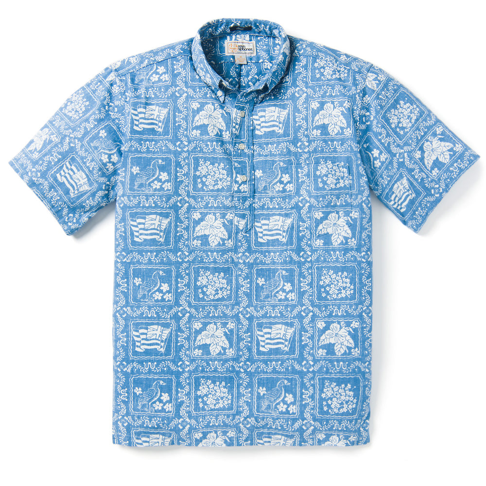 Reyn Spooner LAHAINA SAILOR ARCHIVE CLASSIC PULLOVER in DENIM