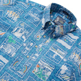 Reyn Spooner BEACH BOYS GOOD VIBRATIONS PULLOVER in MID BLUE