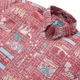 Reyn Spooner BEACH BOYS GOOD VIBRATIONS PULLOVER in SUMMER RED