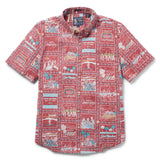 Reyn Spooner BEACH BOYS GOOD VIBRATIONS TAILORED in SUMMER RED