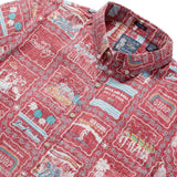 Reyn Spooner BEACH BOYS GOOD VIBRATIONS TAILORED in SUMMER RED