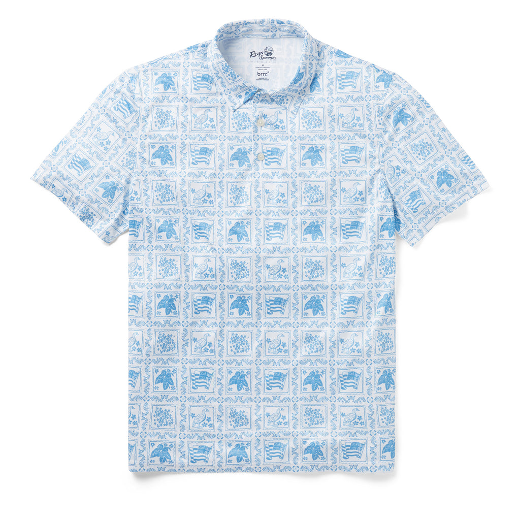 Reyn Spooner LAHAINA SAILOR PERFORMANCE POLO in WHITE