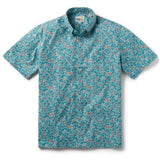 Reyn Spooner WILDFLOWERS BUTTON FRONT in TURQUOISE SEA