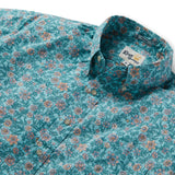 Reyn Spooner WILDFLOWERS BUTTON FRONT in TURQUOISE SEA