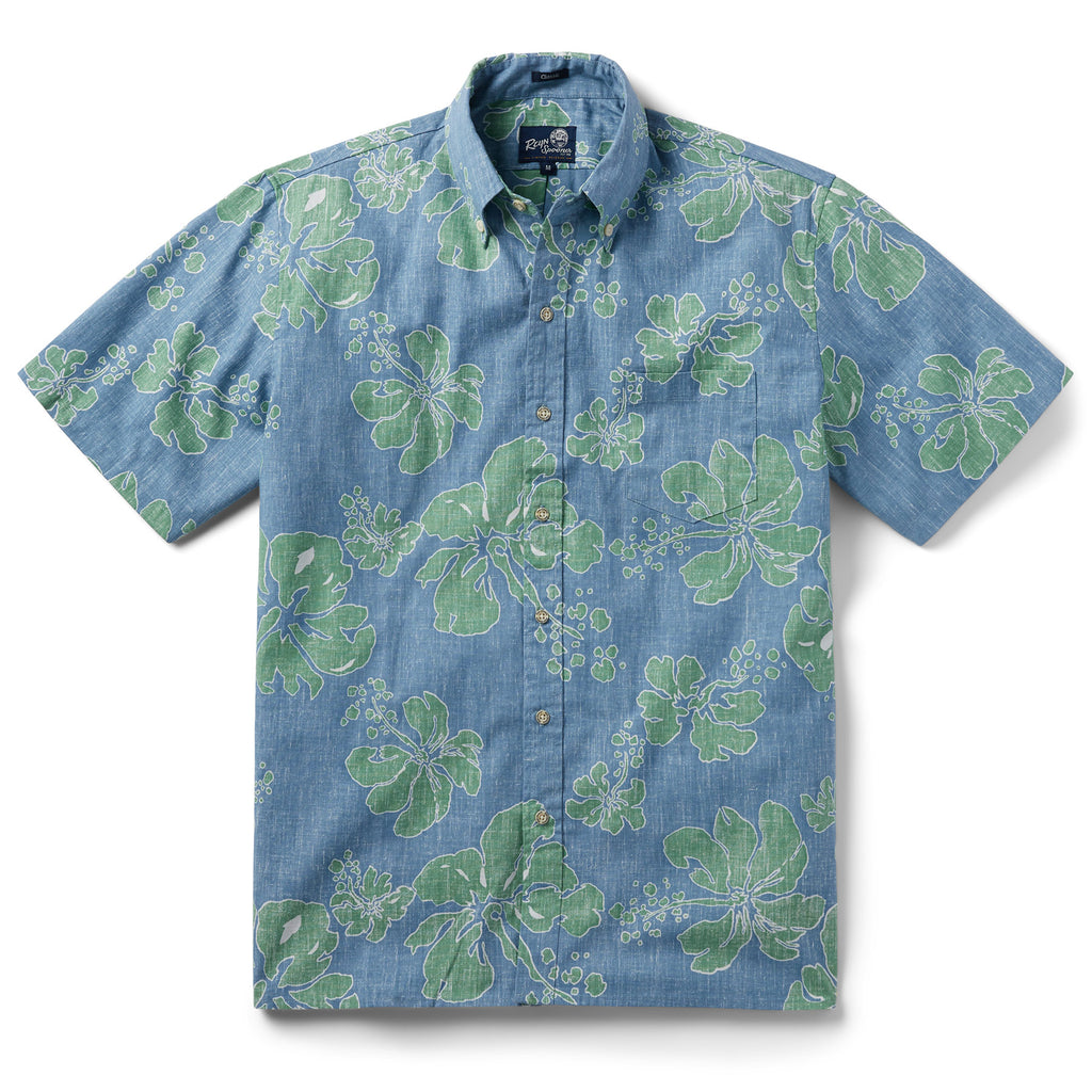 Reyn Spooner VAITAPE BUTTON FRONT in FADED DENIM